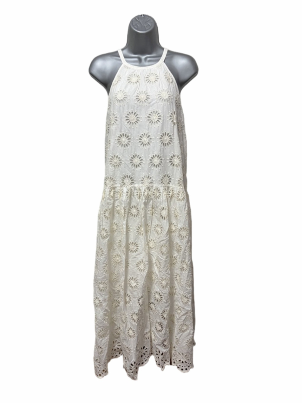 NWT Madewell Madewell Women's Embroidered Drop-Waist Maxi Dress Floral Eyelet M